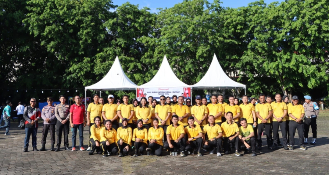 Peraayaan Hari Buruh Polresta Tanjungpinang, Jumat (01/05).