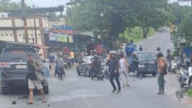 Lokasi Kecelakaan Toyota Fortuner yang dikemudikan oleh WNA yang menewaskan personil TNI AL di Batu 13 Tanjungpinang, Jumat (08/05) F-Warga