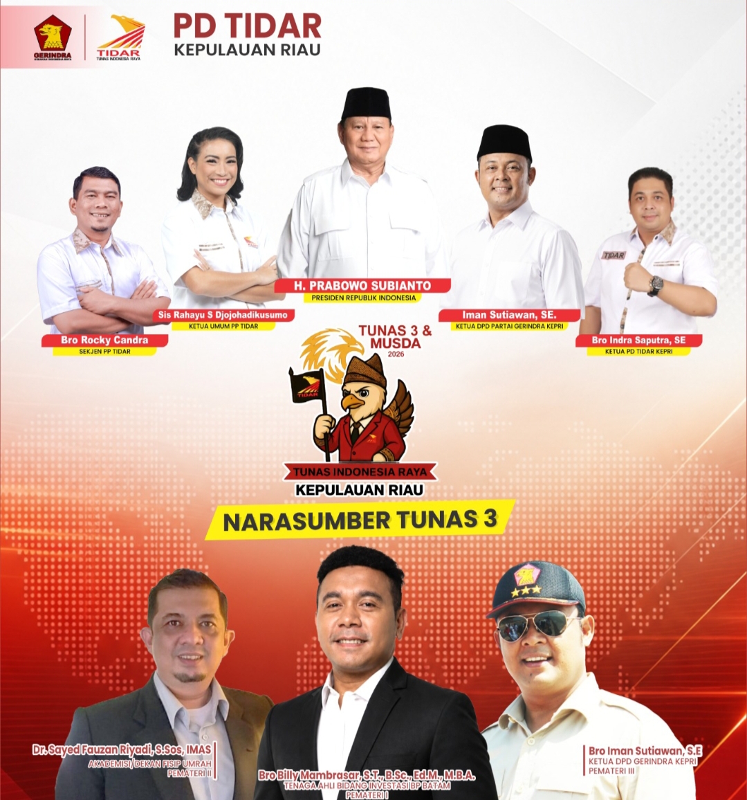 Kegiatan Tunas 1,2 dan 3 Akan Digelar, Panitia PD Tidar Kepri Hadirkan Sejumlah Narasumber Ternama