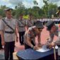 Serah terima pejabat utama Polres Bintan, Rabu (13/03).
