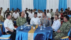 Wakil Gubernur Kepulauan Riau Nyanyang Haris Pratamura mengikuti peluncuran 1.061 Koperasi Desa/Kelurahan Merah Putih (KDKMP) wilayah Jawa Timur dan Jawa Tengah oleh Presiden Republik Indonesia secara virtual dari Pasar Hang Tuah, Batu Besar, Kota Batam, Sabtu (16/5).