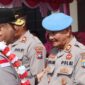Kasi Propam Polres Kepulauan Anambas saat menyambut kedatangan Kapolda Kepri, Irjen Pol Asep Syafrudin.