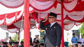 Wakil Gubernur Kepulauan Riau Nyanyang Haris Pratamura bertindak sebagai Inspektur Upacara pada Peringatan Hari Lahir Pancasila Tingkat Provinsi Kepulauan Riau Tahun 2026 yang digelar di Halaman Kantor Gubernur Kepulauan Riau, Dompak, Tanjungpinang, Senin (1/6).