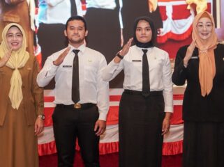 Sekretaris Daerah Provinsi Kepulauan Riau Misni menghadiri Penutupan Pelatihan Dasar (Latsar) Calon Pegawai Negeri Sipil (CPNS) Tahun 2026 di Aula Wan Seri Beni Dompak, Tanjungpinang, Selasa (09/06).