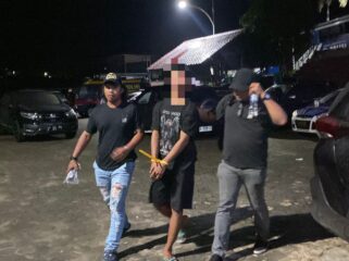 Terduga Pelaku Pencurian Handphone Berhasil di bekuk Tim Jatanras Polresta Tanjungpinang, Rabu (10/06)