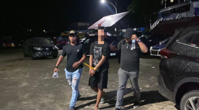 Terduga Pelaku Pencurian Handphone Berhasil di bekuk Tim Jatanras Polresta Tanjungpinang, Rabu (10/06)