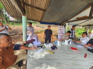 Seksi Kedokteran dan Kesehatan (Sidokkes) menggelar kegiatan Bakti Kesehatan berupa pemeriksaan kesehatan gratis bagi masyarakat dan buruh di Kota Tanjungpinang, Rabu (10/6/2026).