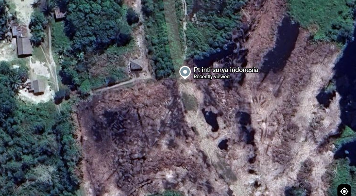 Aktivitas Pertambangan Pasir PT. Inti Surya Indonesia di Kuala Sempang Diduga Beroperasi Sebelum Perizinan Lengkap Citra Satelit, Lokasi PT. inti Surya Indonesia di Kuala Sempang, Bintan.