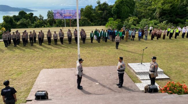 Kapolres Kepulauan Anambas memimpin Apel Sabuk Kamtibmas Tahun 2026 yang digelar Polres Kepulauan Anambas di Lapangan Apel Catur Prasetya, Senin (22/06/2026) pagi.