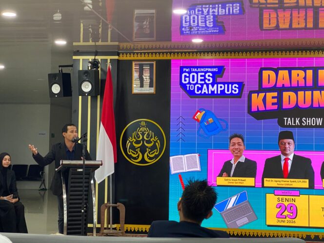 
					Persatuan Wartawan Indonesia (PWI) Kota Tanjungpinang menggelar kegiatan Goes to Campus di Universitas Maritim Raja Ali Haji (UMRAH), Senin (29/6/2026)
