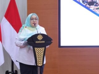 Direktur Jenderal Pembinaan Hubungan Industrial dan Jaminan Sosial Ketenagakerjaan (PHI dan Jamsos) Kemnaker, Indah Anggoro Putri