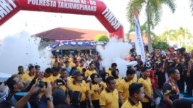 Kapolresta Tanjungpinang, Kombes Pol. Indra Ranu Dikarta, secara langsung melepas para peserta, Sabtu (27/06)