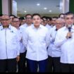 Menteri Ketenagakerjaan Yassierli bersama Sekretaris Kabinet (Seskab) Teddy Indra Wijaya meluncurkan Program Pemagangan Nasional (MagangHub) Angkatan II Tahun 2026 di Jakarta, Senin (29/6/2026).