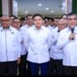 Menteri Ketenagakerjaan Yassierli bersama Sekretaris Kabinet (Seskab) Teddy Indra Wijaya meluncurkan Program Pemagangan Nasional (MagangHub) Angkatan II Tahun 2026 di Jakarta, Senin (29/6/2026).