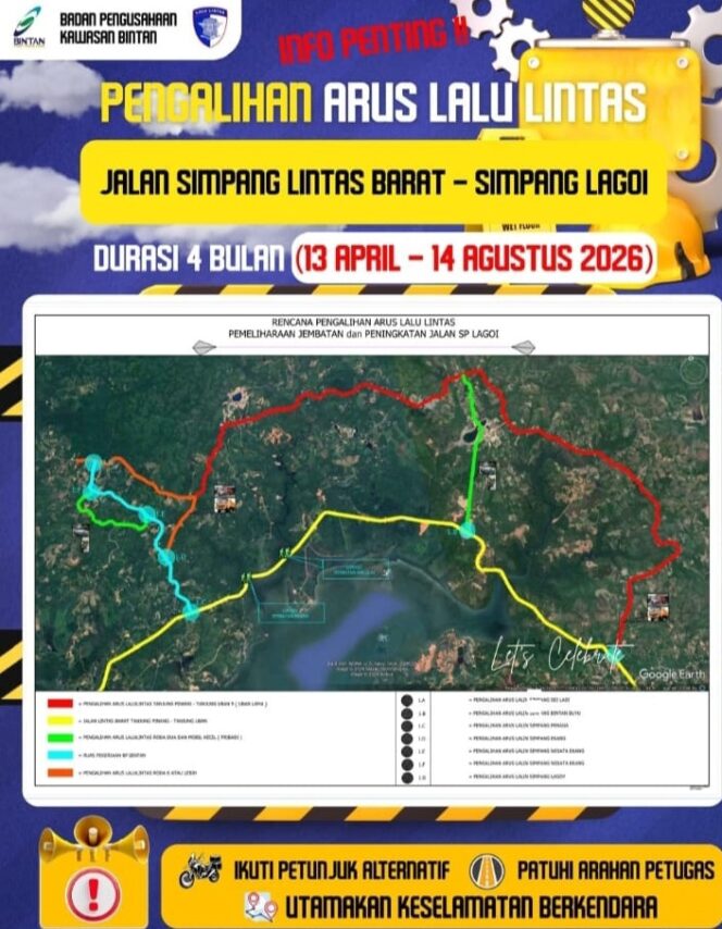 
					Dua Jembatan di Bintan diperbaiki, Lintas Barat ditutup Hingga Agustus 2026