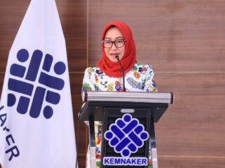 Pelaksana Tugas (Plt.) Direktur Jenderal Pembinaan Penempatan Tenaga Kerja dan Perluasan Kesempatan Kerja (Binapenta dan PKK) Kemnaker, Estiarty Haryani,