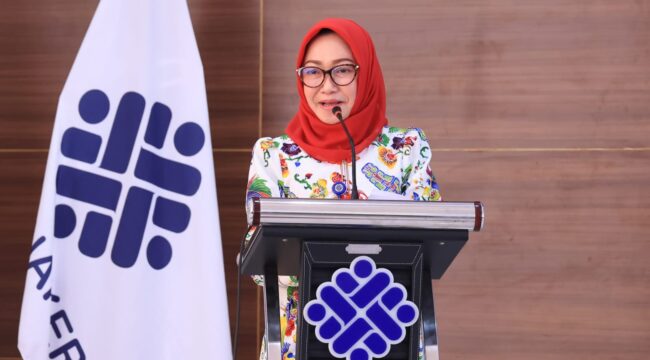 Pelaksana Tugas (Plt.) Direktur Jenderal Pembinaan Penempatan Tenaga Kerja dan Perluasan Kesempatan Kerja (Binapenta dan PKK) Kemnaker, Estiarty Haryani,