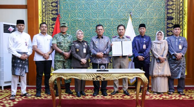 Gubernur Kepulauan Riau (Kepri) Ansar Ahmad membuka Rapat Koordinasi Awal Gugus Tugas Reforma Agraria (GTRA) Provinsi Kepri Tahun 2026 di Gedung Daerah, Tanjungpinang, Selasa (7/7/2026).
