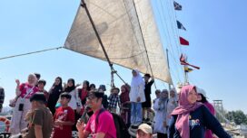 KRI Dewaruci di bawah jajaran Komando Armada (Koarmada) I menggelar kegiatan Open Ship dan Junior Maritime Adventure di Pondok Dayung, Jakarta, Kamis (10/6/2026).