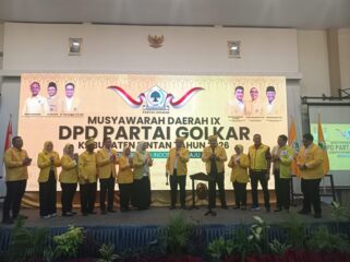 Fiven Sumanti kembali terpilih sebagai Ketua DPD II Partai Golkar Kabupaten Bintan untuk masa bakti 2025–2030.
