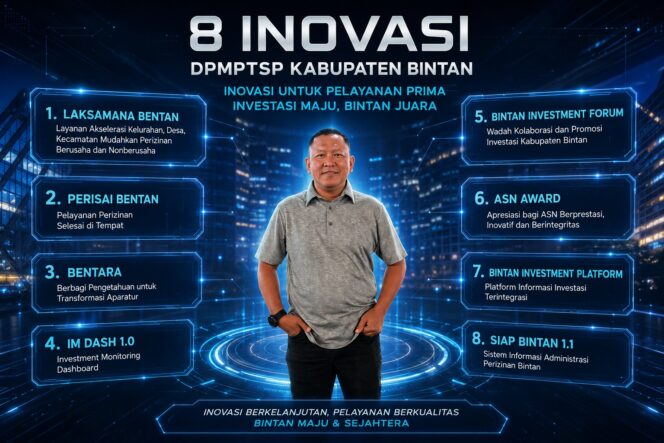 
					Pelaksana Tugas (Plt.) Kepala DPMPTSP Kabupaten Bintan, Rusli, ST., MT.,