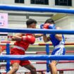 Prajurit KRI Malahayati-362, Serda Kom Asrul Toda, meraih medali perunggu pada Kejuaraan Tinju Piala Wali Kota Surabaya yang berlangsung di GOR Pancasila, Surabaya, Minggu (28/6/2026).
