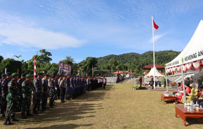 
					Upacara Peringatan Hari Bhayangkara ke-80 di Lapangan Apel Polres Kepulauan Anambas, Rabu (1/7/2026).