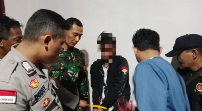 Seorang pria berinisial M.D. (21) diamankan pihak kepolisian usai diduga melakukan pencurian kabel di Gedung Koperasi Desa Rabu (1/7/2026) sekitar pukul 18.50 WIB lalu.