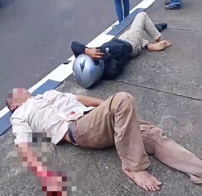 
					Korban Laka Lantas di Lampu Merah Pamedan, Jumat (24/07) sekira pukul 13.10 Wib. Foto-Kepri.info