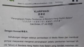 Potongan surat Klarifikasi dari PT. Bintan Alumina Indonesia yang diterima Redaksi Kepri.info, 