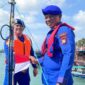 Satuan Polisi Perairan dan Udara (Satpolairud) Polres Bintan menggelar patroli perairan sekaligus membagikan Bendera Merah Putih kepada masyarakat pesisir dan nelayan di wilayah Perairan Pantai Indah hingga Perairan Desa Air Glubi, Selasa (4/8/2026).