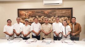 Ketua PWI Lampung Wirahadikusuma bersama jajaran menemui Ahmad Muzani di rumah dinas Ketua MPR RI, Kompleks Widya Chandra, Jakarta. Pertemuan tersebut membahas kesiapan Lampung sebagai tuan rumah HPN dan Porwanas 2027