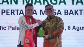 Wakil Gubernur Kepulauan Riau (Kepri) Nyanyang Haris Pratamura menghadiri Pengukuhan Dewan dan Pelantikan Pengurus Perkumpulan Marga Yap Kota Batam periode pertama masa bakti 2026–2031 di Pacific Palace Hotel, Kota Batam, Sabtu (8/8/2026).
