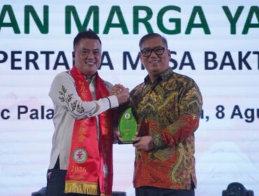 Wakil Gubernur Kepulauan Riau (Kepri) Nyanyang Haris Pratamura menghadiri Pengukuhan Dewan dan Pelantikan Pengurus Perkumpulan Marga Yap Kota Batam periode pertama masa bakti 2026–2031 di Pacific Palace Hotel, Kota Batam, Sabtu (8/8/2026).
