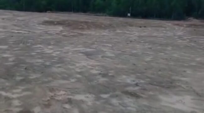 Lahan yang berada didalam Kawasan Hutan Produksi di Jembatan Dompak, Kelurahan Dompak, ditimbun tanpa mengantongi izin Pemanfaatan Kawasan Hutan,