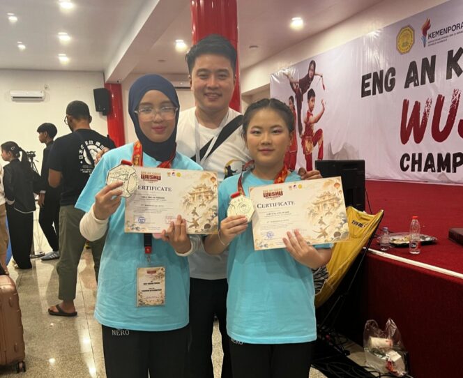 
					Dua atlet muda asal Tanjungpinang, Chrystal Evelyn Djie dan Emily Olbivia Ferigno, menorehkan prestasi dalam ajang Eng An Kiong Wushu Championship 2026 yang berlangsung di Malang, Jawa Timur, pada 25–27 September 2026.