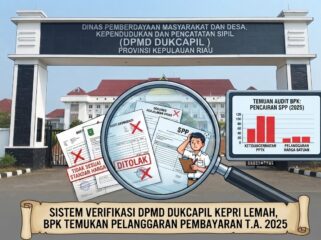 Sistem verifikasi SPP di DPMD Dukcapil Kepri disorot karena temuan BPK tahun 2025. (Ilustrasi by wae)