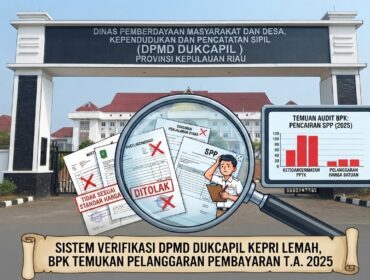 Sistem verifikasi SPP di DPMD Dukcapil Kepri disorot karena temuan BPK tahun 2025. (Ilustrasi by wae)