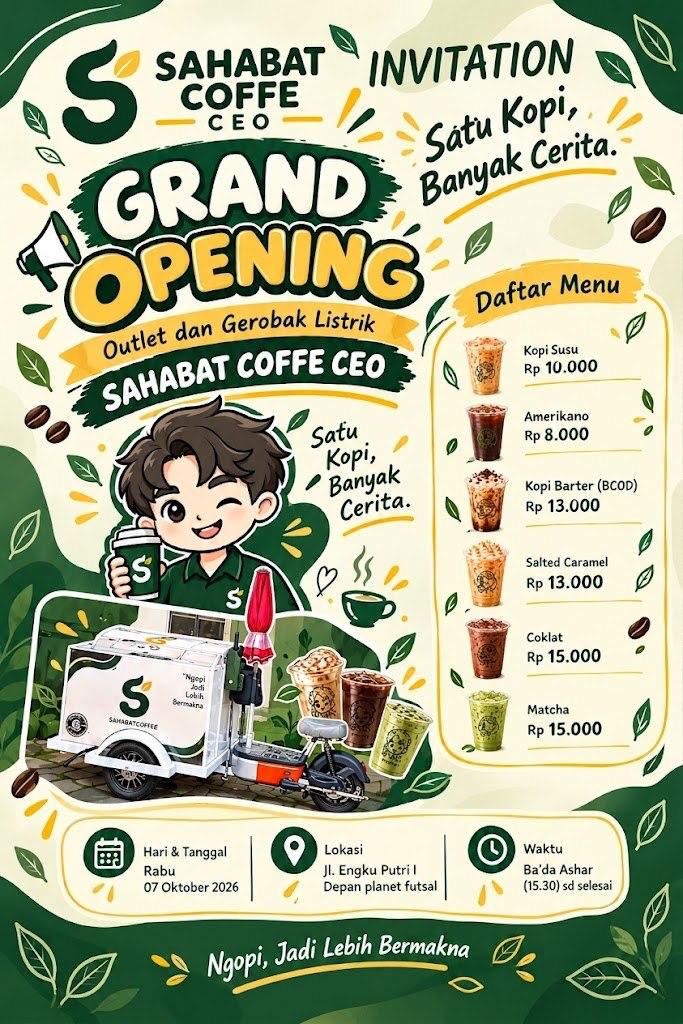 Sahabat Coffee CEO Buka Outlet di Tanjungpinang, Siapkan Lapangan Kerja Baru