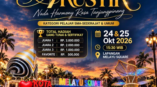 Pendaftaran Lomba Akustik Melayu Square Tanjungpinang Ditutup Dua Hari Lagi, Hadiah Jutaan Rupiah Menanti