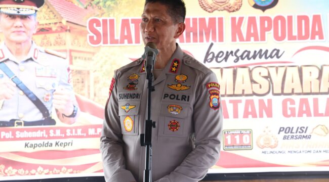 Kapolda Kepulauan Riau Irjen Pol. Suhendri menggelar kegiatan Kumpul Bersama Masyarakat bersama tokoh masyarakat Kecamatan Galang di Seafood Restaurant Indah Jaya, Rabu (21/10/2026).