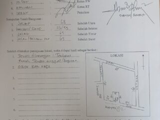 Denah Tanah berdasarkan SKT milik teradu yang dijadikan dasar permohonan penertiban sertifikat yang kini diadukan oleh pengadu ke BPN Kota Tanjungpinang. 