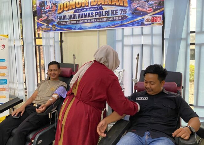 
					Sambut HUT Humas Polri ke-75, Polres Bintan Gelar Donor Darah, 13 Personel Turut Berpartisipasi